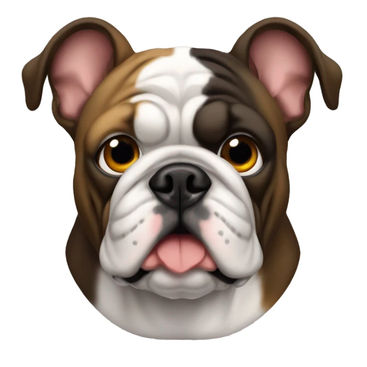 Bulldog francés máscara negra de color cafe sticker