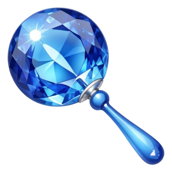 Crystal sapphire baby rattle sticker