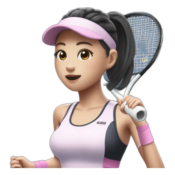 Jennie from blackpink playing tennis sticker