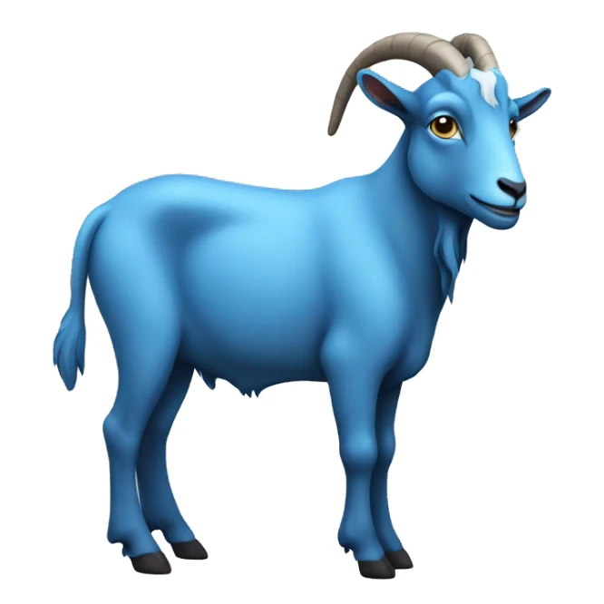 Blue goat whole body sticker