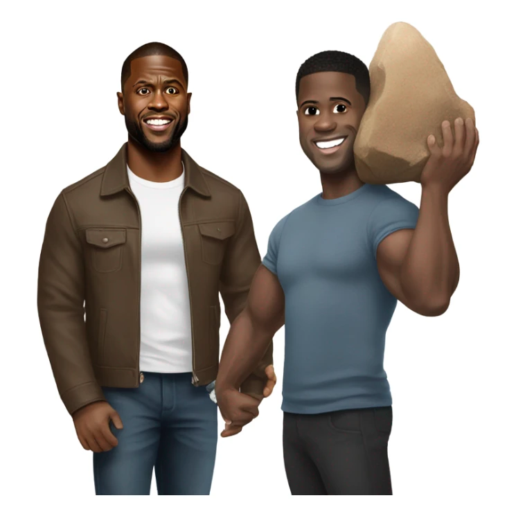 Kevin hart carrying the rock sticker