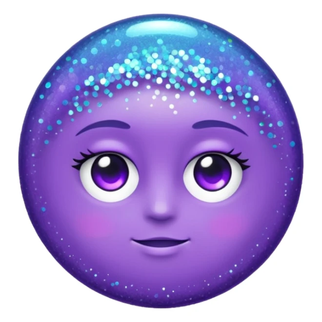 Glitter Purple and Cian add sticker