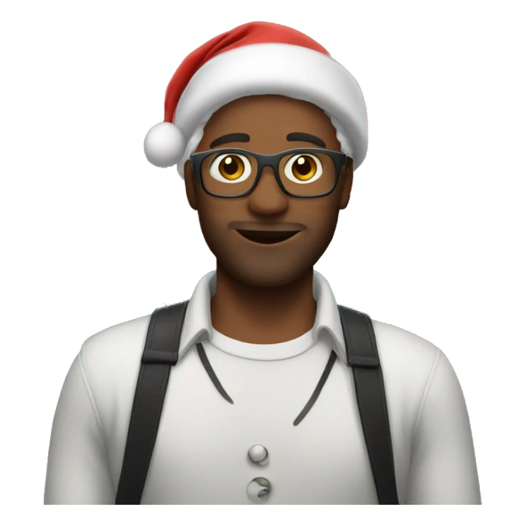 Musician dressed for christmas party sticker