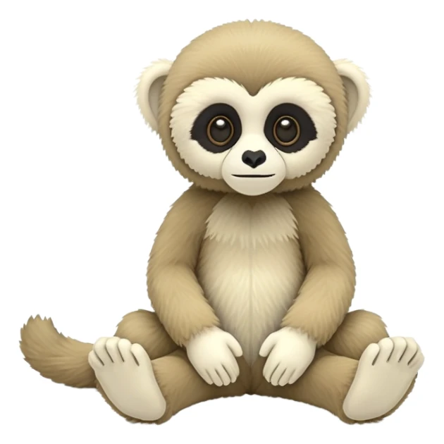 jellycat style stuffed animal: lar gibbon sticker