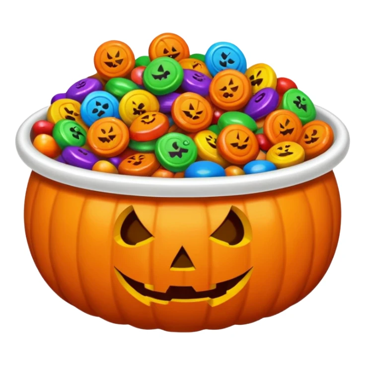 Halloween bowl of candy sticker