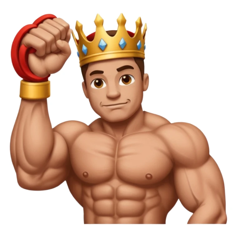 muscle arm emoji body builder king emoji  sticker