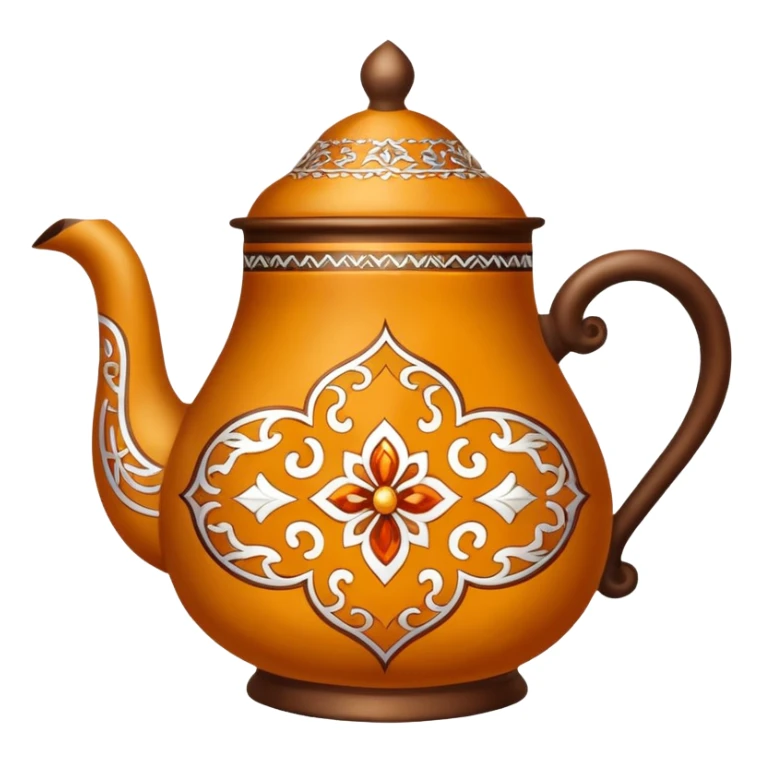 kazakh tea in a kese with intricate Kazakh ornament sticker