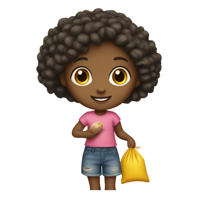 Little girl that uses a corn-hole bag as her favorite doll sticker