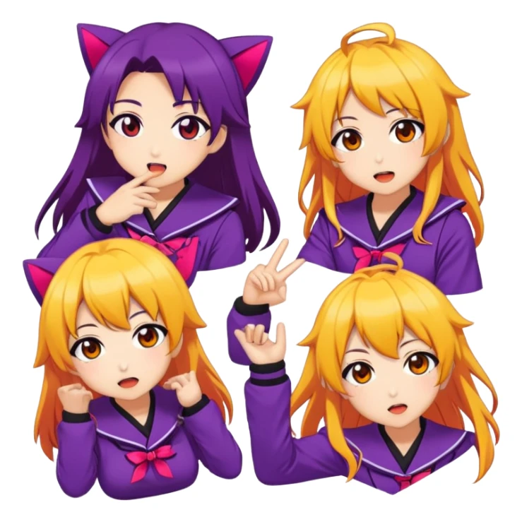 Make stikers about kisara in anime engage kiss sticker