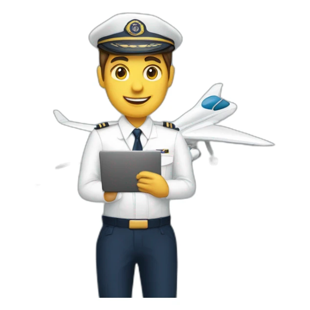half IT specialist half airline pilot with laptop in hands sticker