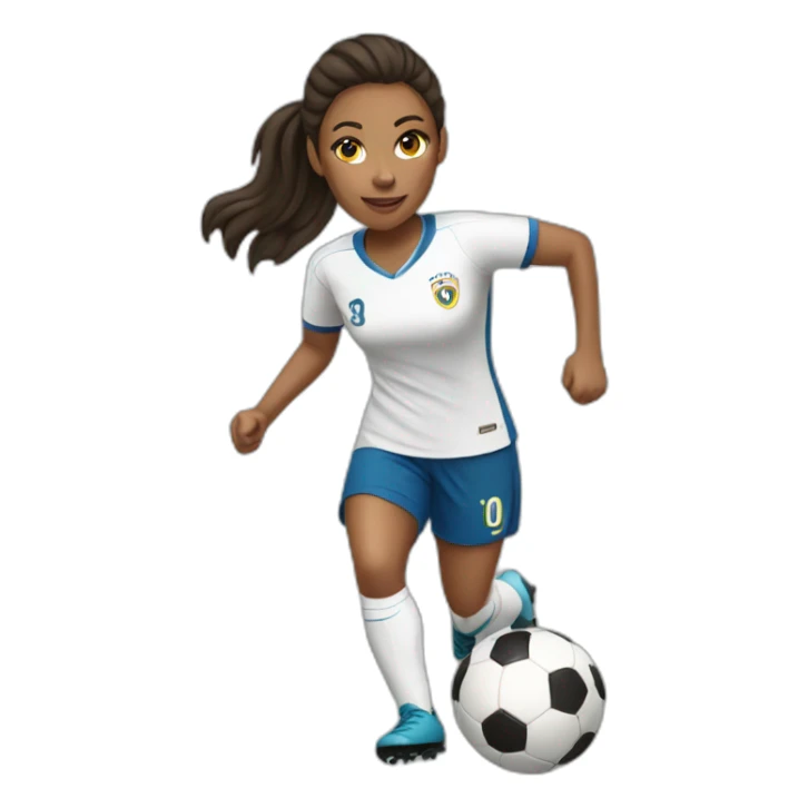 female soccer player sticker