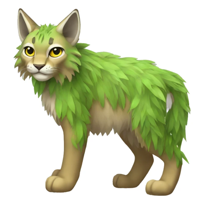 Grass-type Fakémon-Lynx full body sticker
