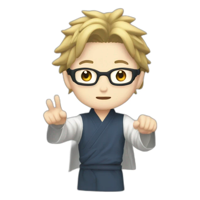 Satoru gojo qui fait un pouce sticker