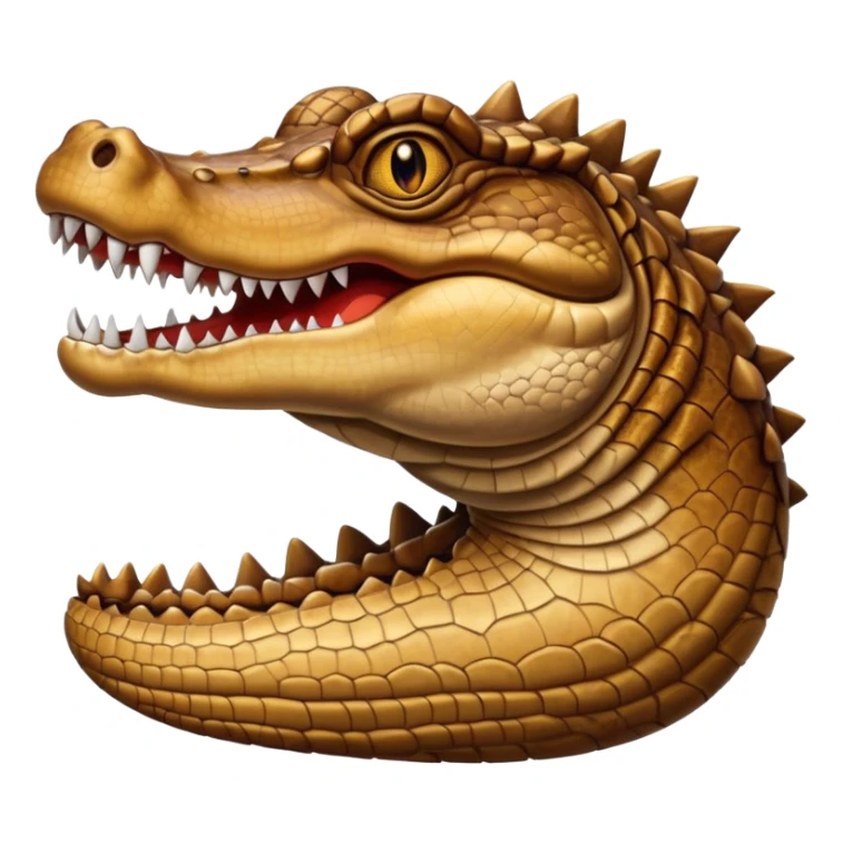 Cocodrilo café viendo hacia enfrente sticker