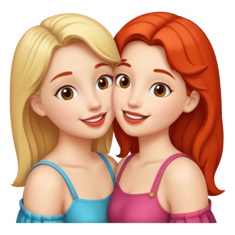 A girl kissing a girl sticker