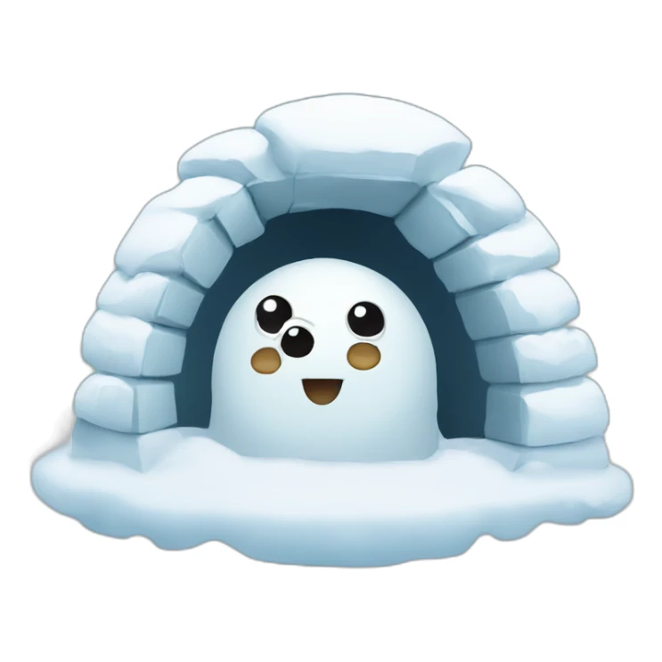 igloo enjoying face sticker