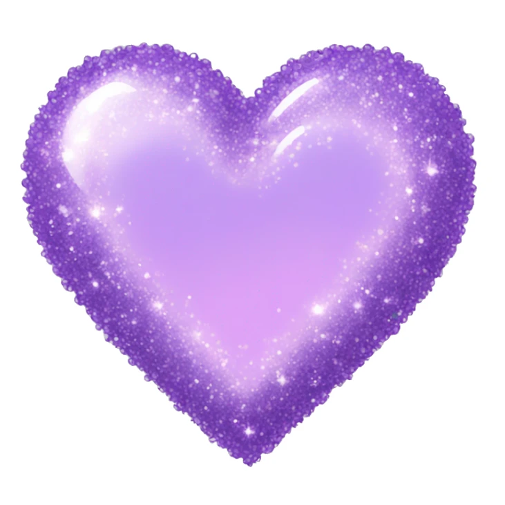 Lilac sparkle heart emoji sticker