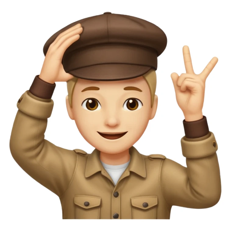 Please can you make a smirking face with dabbing arma sticker