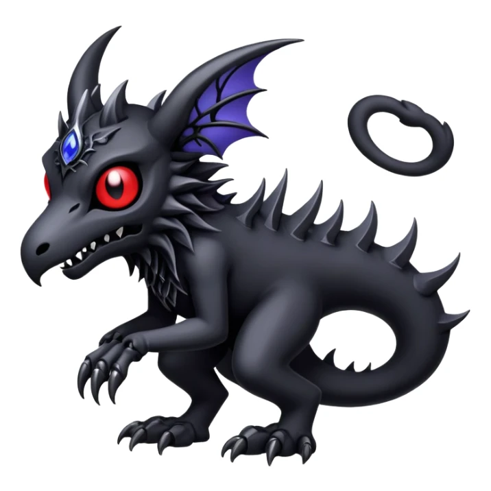 Gothic badass cool complex aesthetic-scenery-Fakémon-creature (full body) sticker