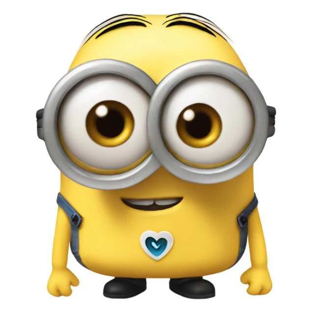 minion with heart eyes sticker