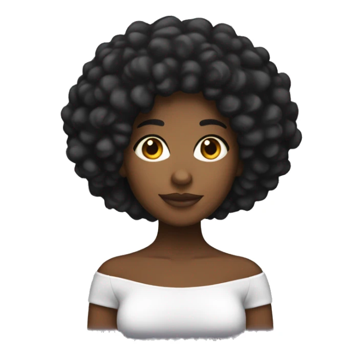 Chica negra de pelo afro sticker