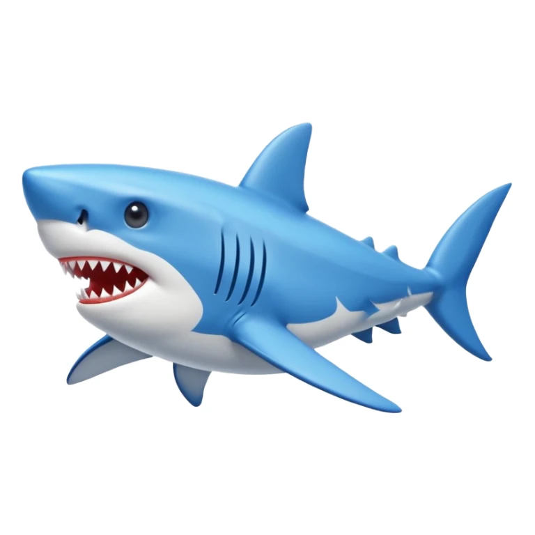 Un tiburón con zapatillas nike azul sticker