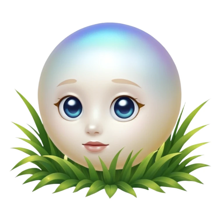 A Pearl in a Field with a blue gold gradient background color sticker