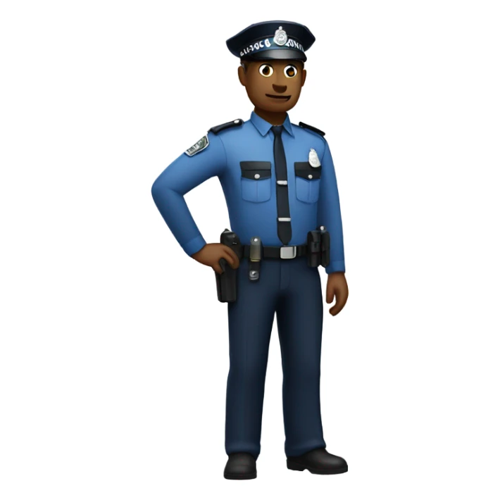 Police office with uk police gear - no hat sticker