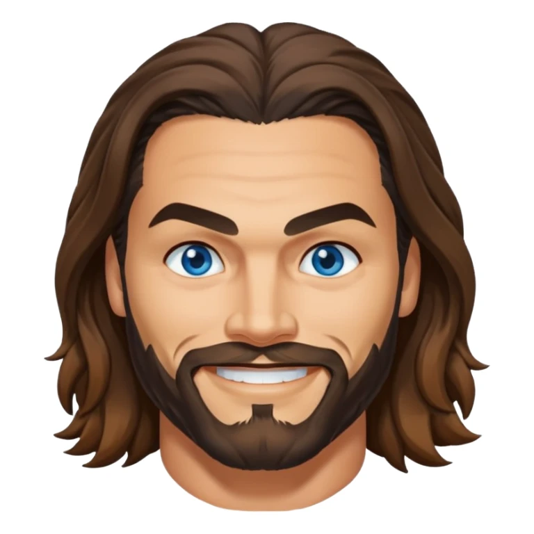 Blue eyes Jason mamoa longer hair smiling no shirt sticker