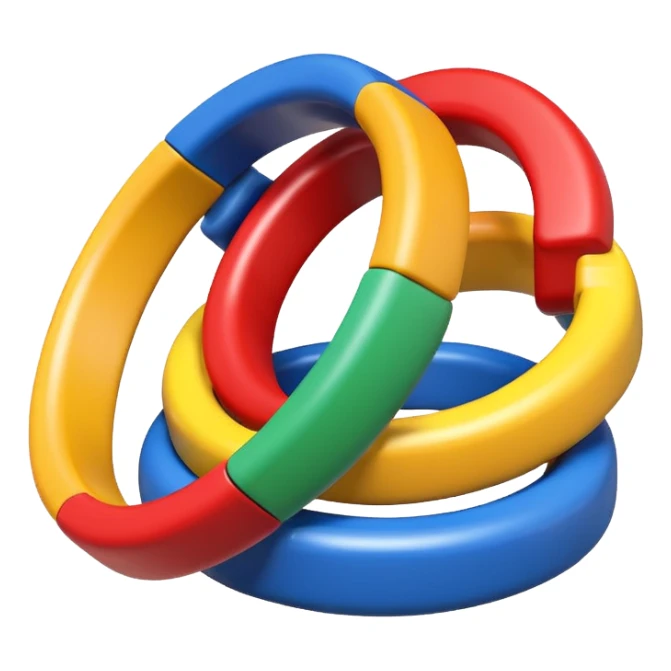 Stacking rings kid toys in bright colors sticker