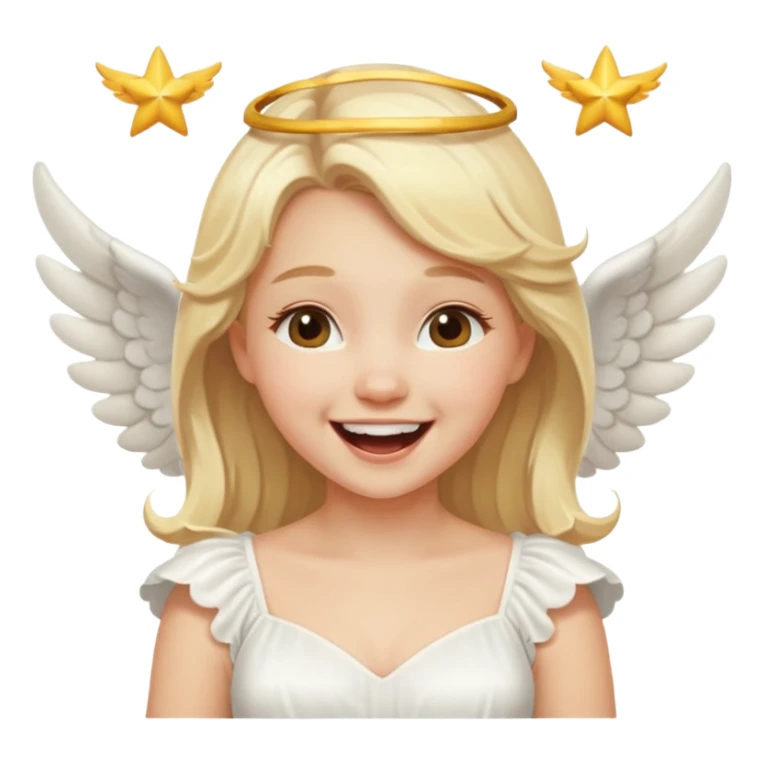 cute angel girl laughing sticker