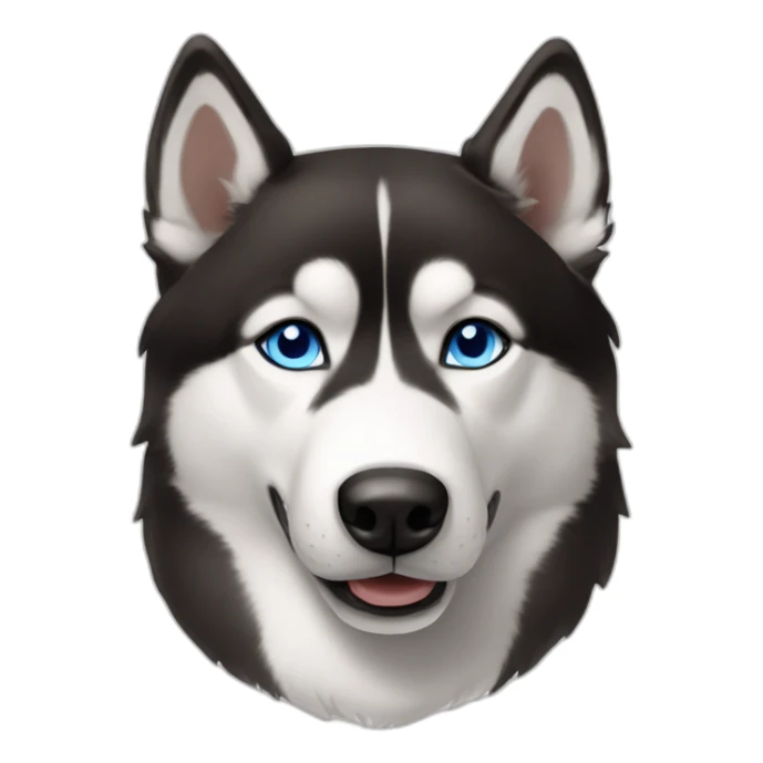 black white brown husky blue eyes sticker