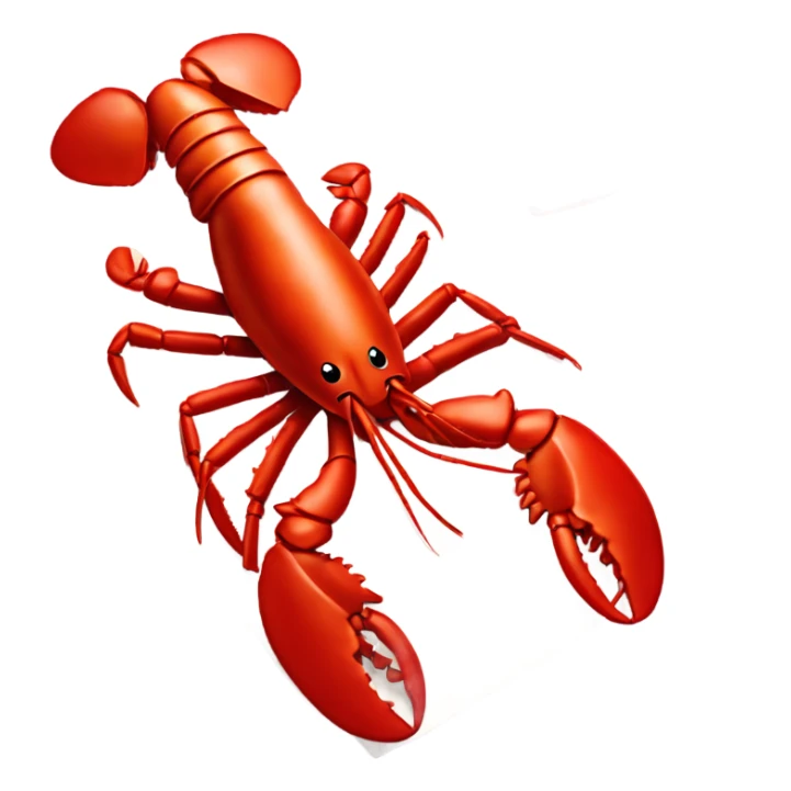 lobster sitting on top of valentine card sticker