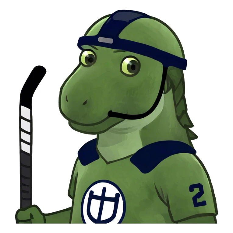 Horse playing hockey sticker