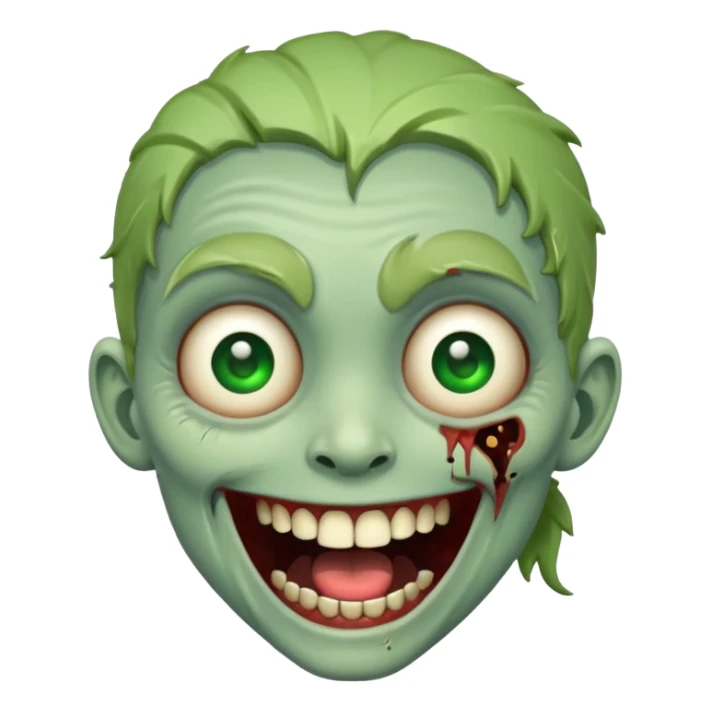 A cute and cheerful zombie is laughing hard sticker