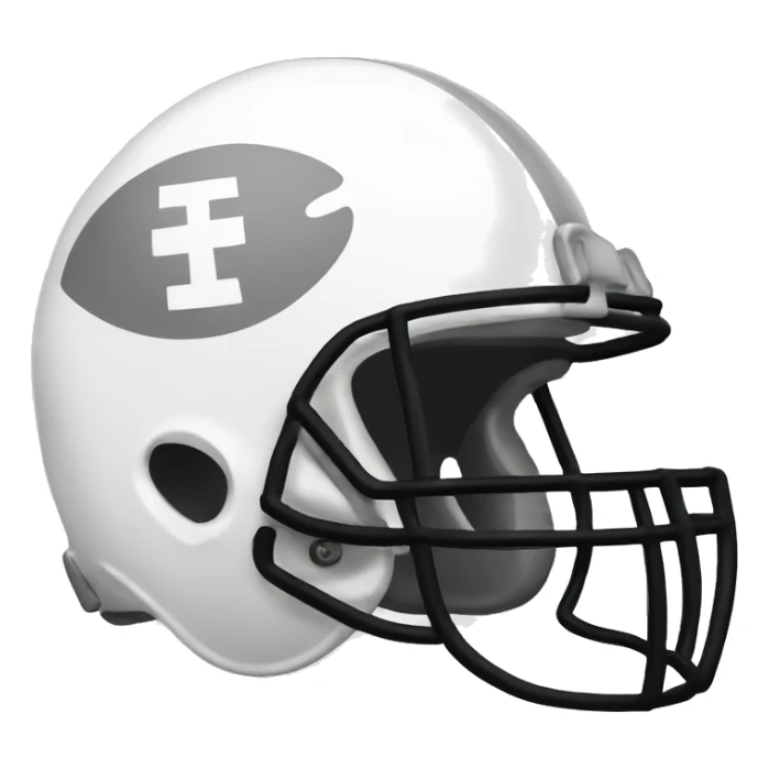 white football helmet sticker