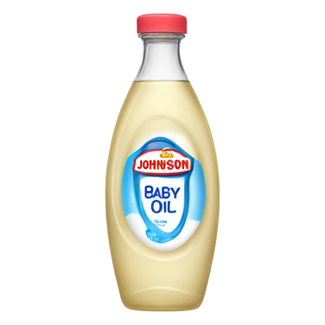 Bottle of Johnson Johnson baby oil sticker