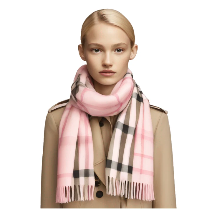 Pastel pink burberry scarf sticker