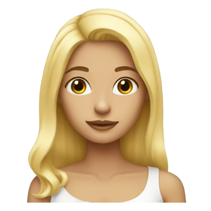 Blonde girl in love sticker