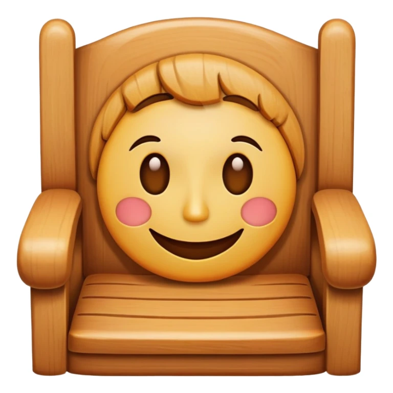 chair with a face on the seat sticker