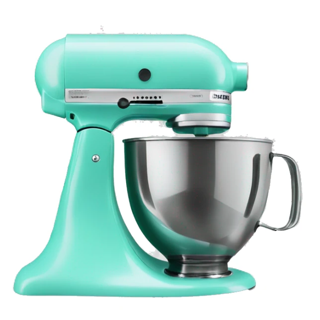 Realistic isolated tiffany blue kitchenaid mixer  sticker