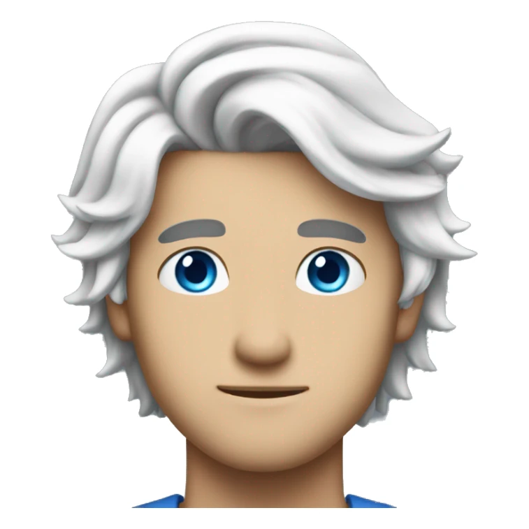he has blue eyes and white hair he is so handsome sticker