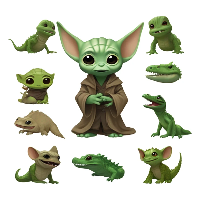 Baby Yoda groot alligator ￼Loki  sticker