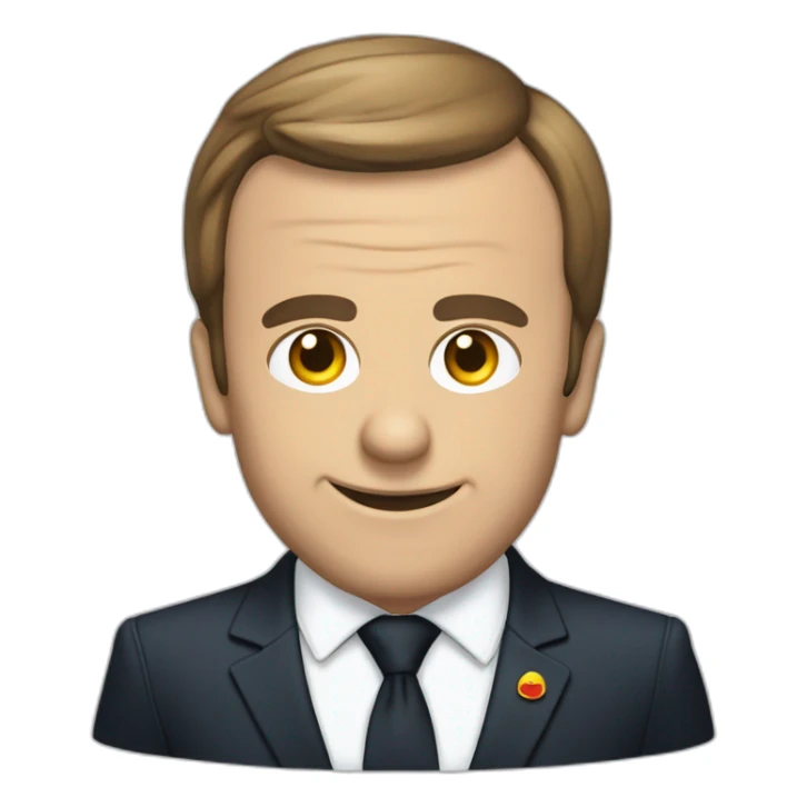 Macron qui appuie sur le bouton Nucléaire sticker