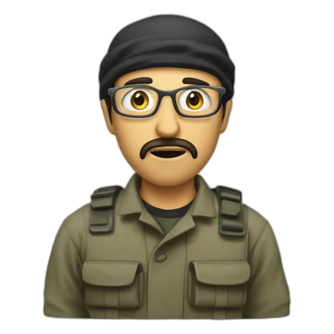 the creator of this tool being stunned by terrorists sticker