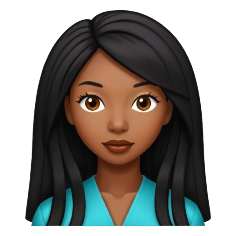 Brandy Norwood with black long hair sticker