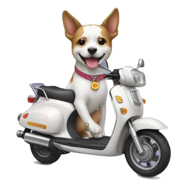 Japan dog on a scooter freestyle sticker