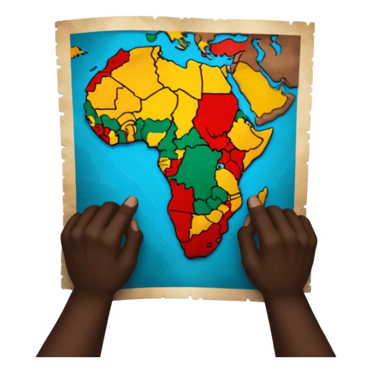 Africa in black hands sticker