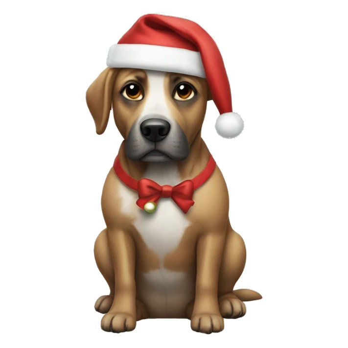 Dog in a Christmas costume  sticker