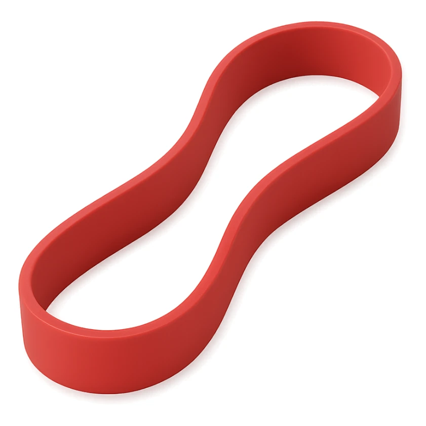 resistance bands in a loop shape, simple, clear, focus on the looped band sticker